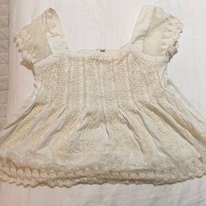 Minuet Petite Ivory Lace Blouse